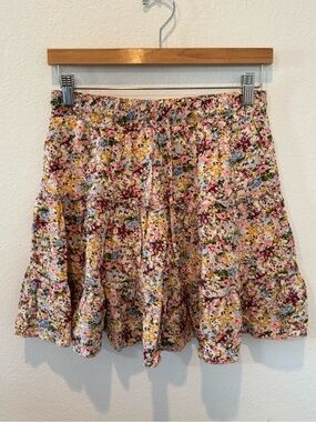 Alelly Floral Mini Skirt Pink & Multicolor Small